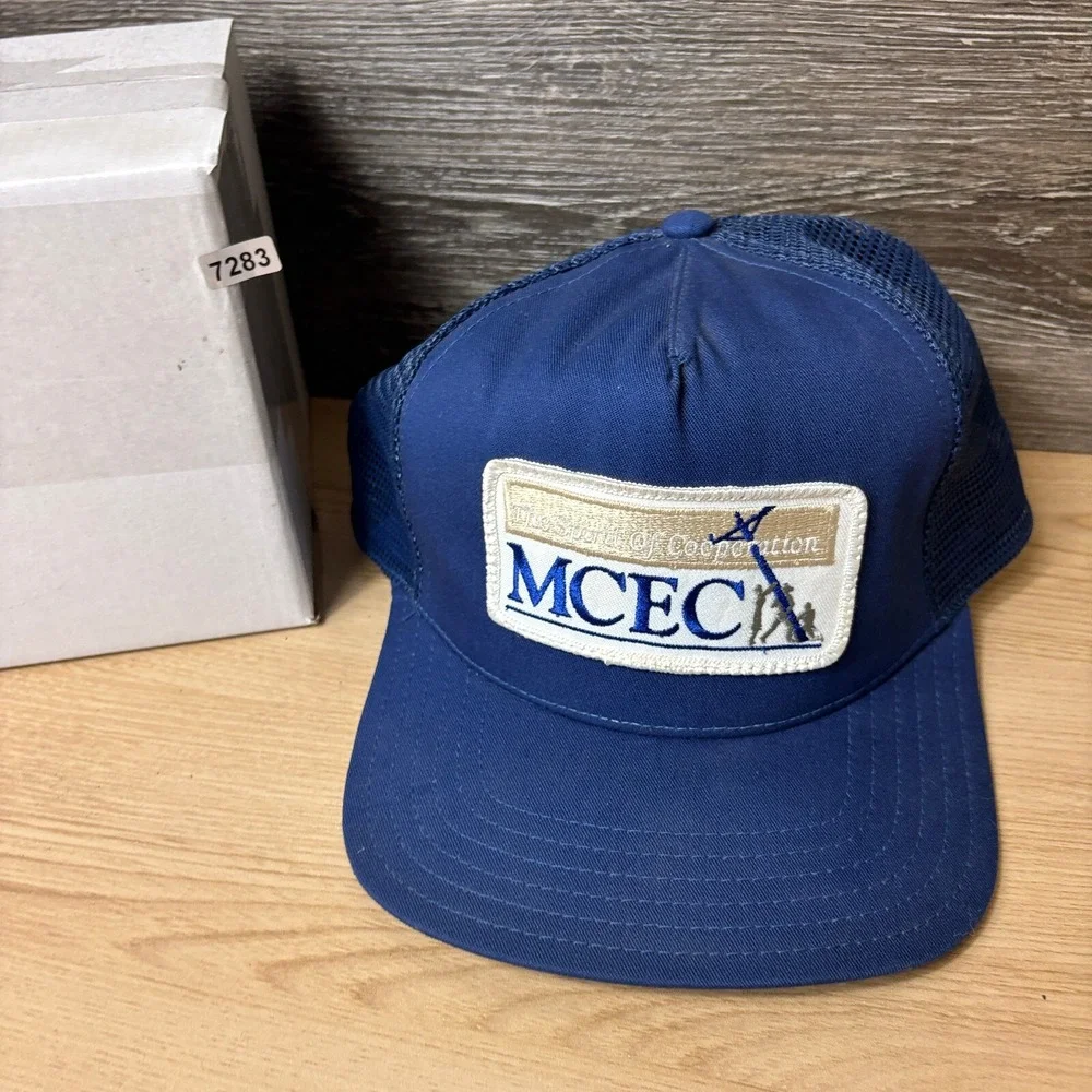 Vintage Mid Carolina Electric Cooperative Hat Cap‎ Snap Back Blue Trucker USA